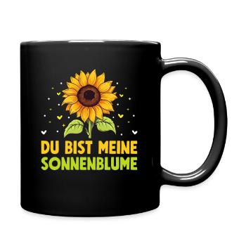 Du bist meine Sonnenblume Partnerschaft Garten - Tasse einfarbig - Schwarz - Rechts