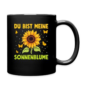 Du bist meine Sonnenblume Partnerschaft Garten - Tasse einfarbig - Schwarz - Rechts
