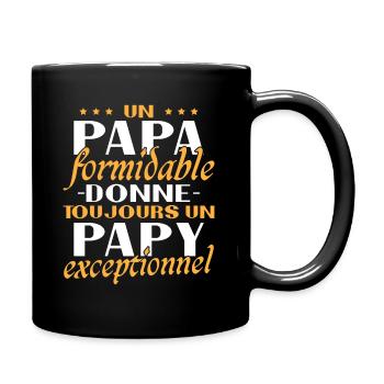 Ein tolles Papa Opa außergewöhnliches Geschenk - Tasse einfarbig - Schwarz - Rechts