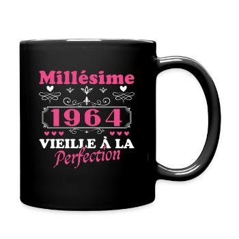 Woman Vintage 1964 Gift Birthday Humor - Full Colour Mug - black - Right