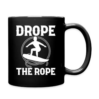 Lâcher la corde - Mug uni - noir - Droite