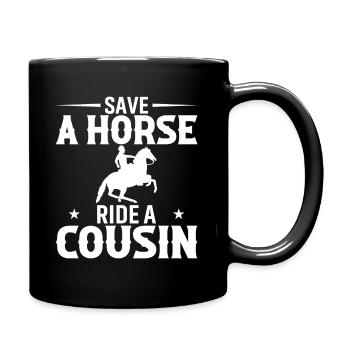 Sauver Une Balade À Cheval Un Cousin - Mug uni - noir - Droite