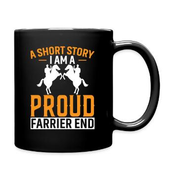 Une histoire courte, je suis un fier maréchal-ferrant - Mug uni - noir - Droite