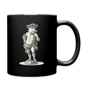 Greek Italian Florence David Pig - Full Colour Mug - black - Right