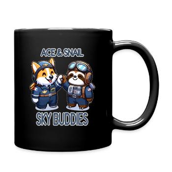 Ace and Snail High Flying Friends - Full Colour Mug - black - Right
