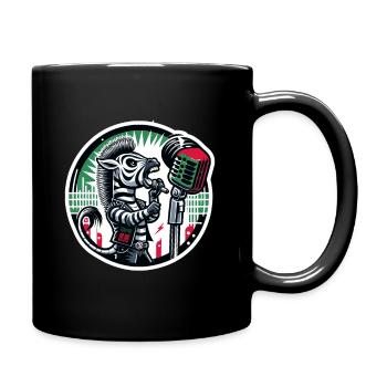 Zebra Roam Free or Dye, Mic Drop - Full Colour Mug - black - Right
