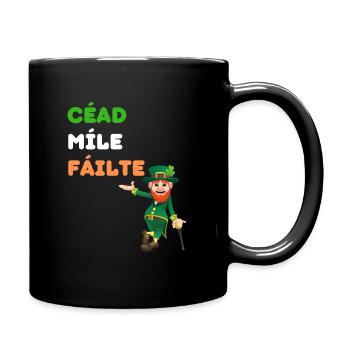 Irish Luck & Welcome Tee: Leprechaun Charm - Full Colour Mug - black - Right