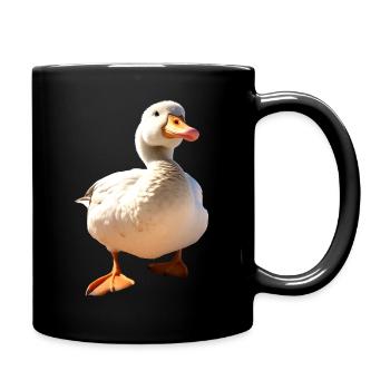 Gans Gänseküken Küken Süße Gans Ente Kleine Gänse - Tasse einfarbig - Schwarz - Rechts