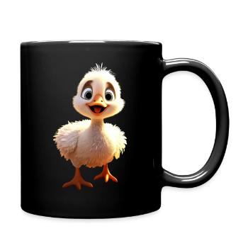 Gans Gänseküken Küken Süße Gans Ente Kleine Gänse - Tasse einfarbig - Schwarz - Rechts