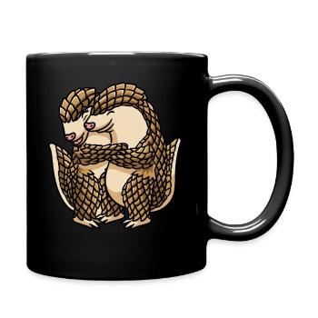 Pangolins Amoureux Pomme De Pin Animaux - Mug uni - noir - Droite