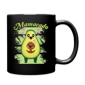 Avocado Mamacado Funny Saying - Full Colour Mug - black - Right