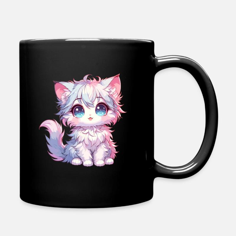 Anime Bébé Chat - Mug uni - noir
