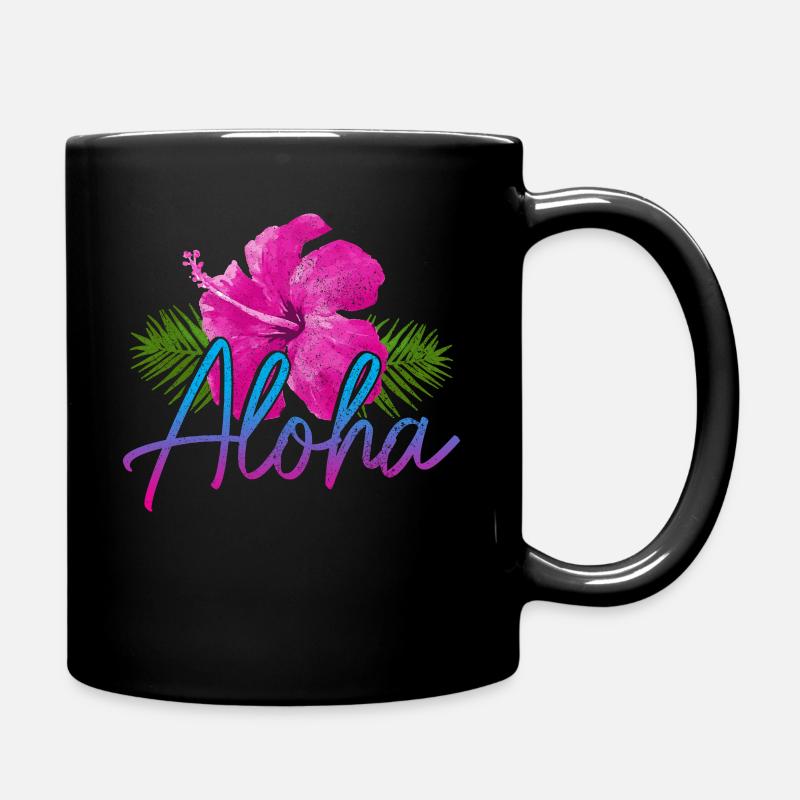 Hawaii Aloha Hawaiianisch Souvenir - Tasse einfarbig - Schwarz