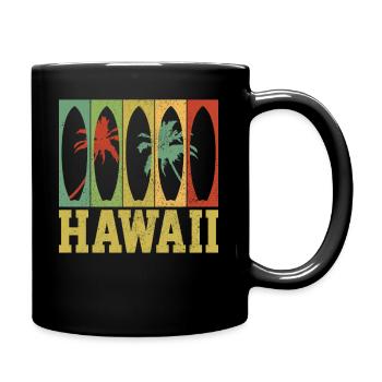 Hawaii Aloha Surfer Souvenir - Full Colour Mug - black - Right