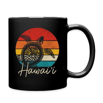 Hawaï Aloha Souvenir hawaïen - Mug uni - noir - Droite