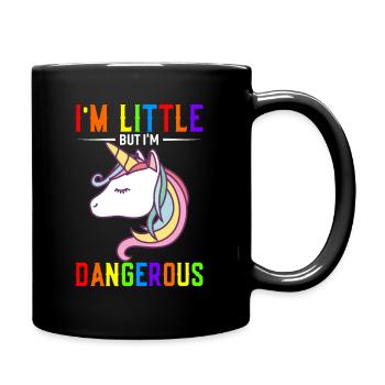 Je suis petit mais je suis danger - Mug uni - noir - Droite