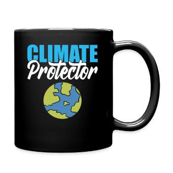 Globale Erwärmung Grüner Aktivist - Tasse einfarbig - Schwarz - Rechts