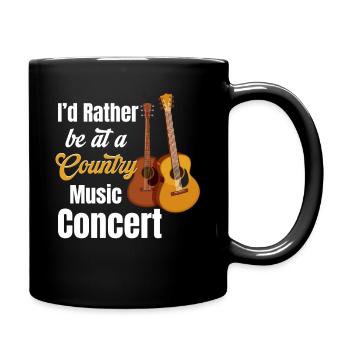 I'd rather be at a country concert - Full Colour Mug - black - Right