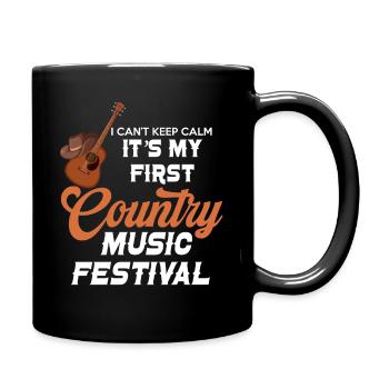 I can't stay calm, it's my first - Full Colour Mug - black - Right