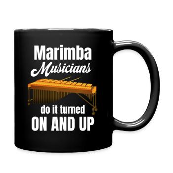 Marimba-musiker Machen Es Mit Eingeschalteter - Tasse einfarbig - Schwarz - Rechts