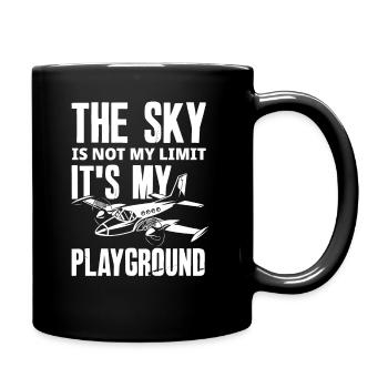 Pilot Beruf Hobbypilot Fliegen Spruch Geschenk - Tasse einfarbig - Schwarz - Rechts