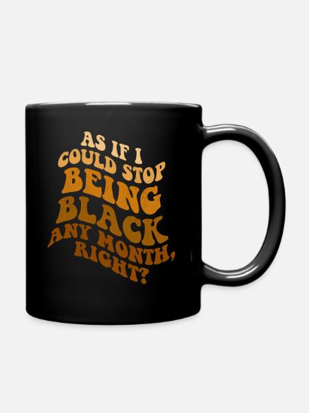 Rétro Groovy Melanin Pride Drôle d’histoire noire - Mug uni - noir
