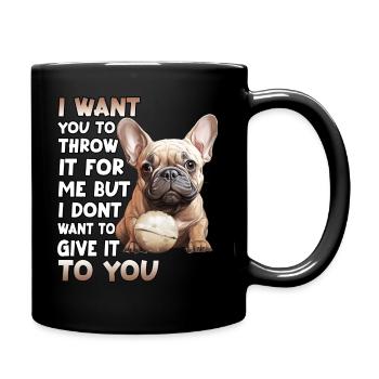 Frenchie Dog Lover Bouledogue français - Mug uni - noir - Droite