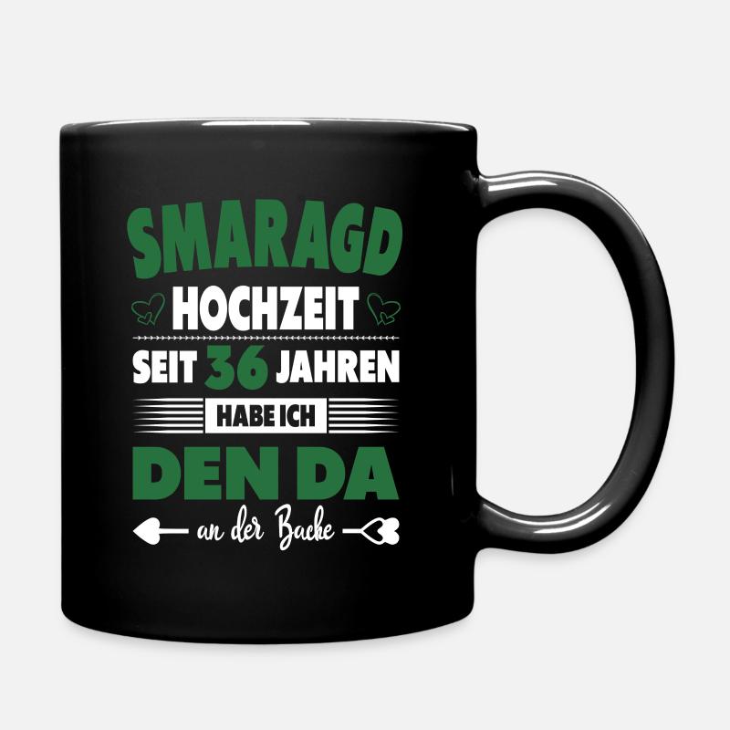 Hochzeitstag Paare 36 Jahre Ehe Smaragdhochzeit - Tasse einfarbig - Schwarz