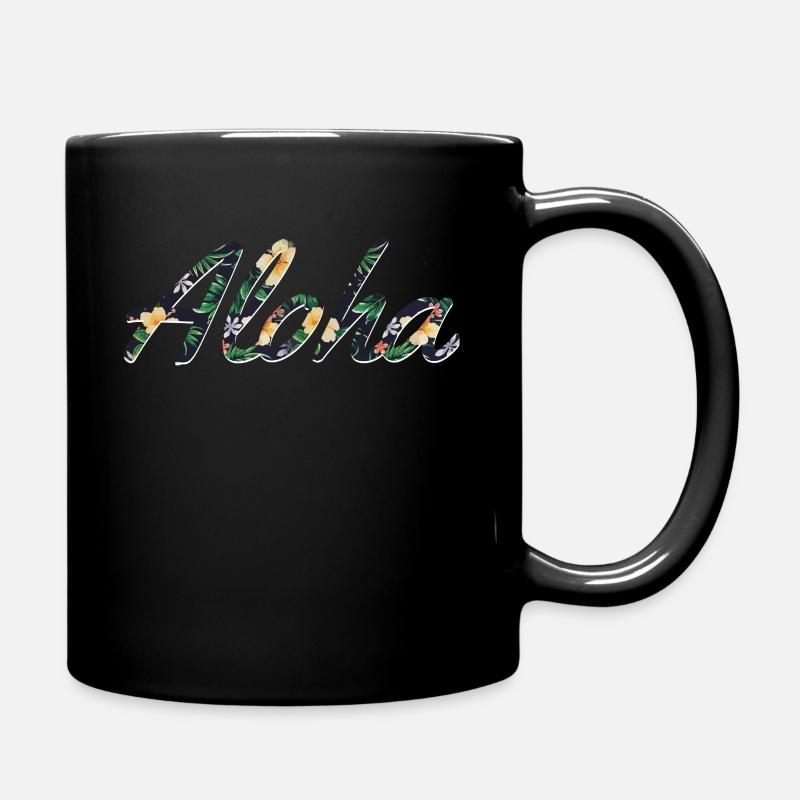Hawaii Aloha Hawaiianisch Souvenir - Tasse einfarbig - Schwarz