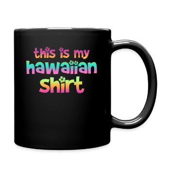 Hawaï Aloha Souvenir hawaïen - Mug uni - noir - Droite
