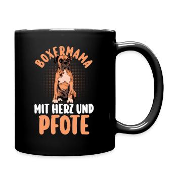 Chien Boxer Allemand - Mug uni - noir - Droite