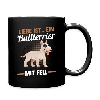 Chien Bull Terrier - Mug uni - noir - Droite