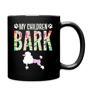 My Children Bark Hunde Haustieradoption - Tasse einfarbig - Schwarz - Rechts