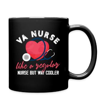VA Nurse Like A Regular Nurse But Way Cooler - Full Colour Mug - black - Right