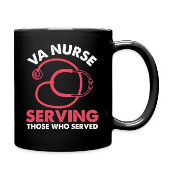 Infirmière VA au service de ceux qui ont servi les anciens combattants Soins infirmiers - Mug uni - noir - Droite