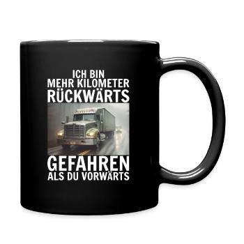 Lkw Fahrer - Tasse einfarbig - Schwarz - Rechts