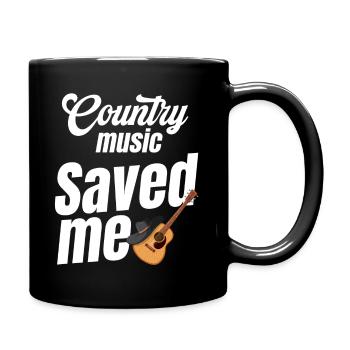 Country Music Saved Me Lover - Full Colour Mug - black - Right