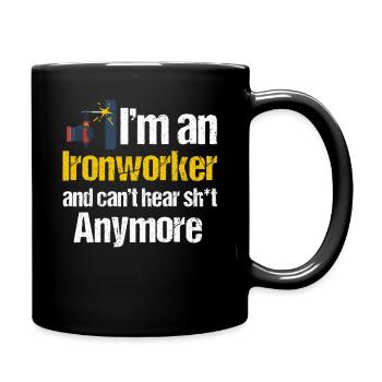 Je suis fonderie et j’en ai rien à foutre - Mug uni - noir - Droite