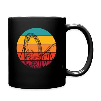 Amateurs de montagnes russes rétro - Mug uni - noir - Droite
