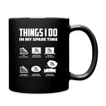 Roller coaster fan amusement park - Full Colour Mug - black - Right