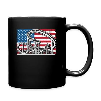 Montagnes russes États-Unis - Mug uni - noir - Droite