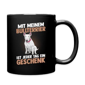 Chien Bull Terrier - Mug uni - noir - Droite