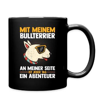 Chien Bull Terrier - Mug uni - noir - Droite