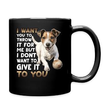Cute Jack Russell Dog T for Dog Owners as Walkie - Full Colour Mug - black - Right