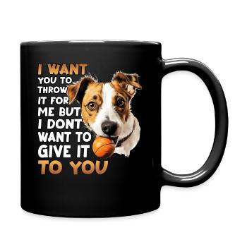 Jack Russell T pour les propriétaires de chiens - Mug uni - noir - Droite