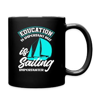 Education Sailboat Sailor Sailing - Full Colour Mug - black - Right