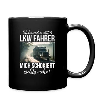 Lkw Fahrer - Tasse einfarbig - Schwarz - Rechts