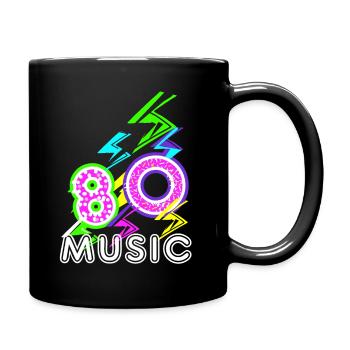 années 80 - Mug uni - noir - Droite