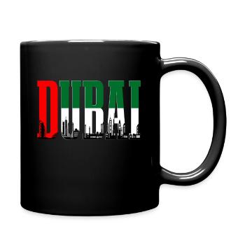 Dubai Skyline UAE Souvenir - Full Colour Mug - black - Right