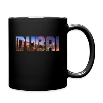 Dubai Skyline UAE Souvenir - Full Colour Mug - black - Right